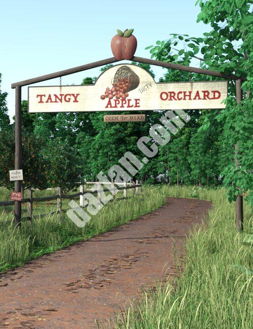 [daz场景] 扑鼻的苹果园-DAZ爱好者