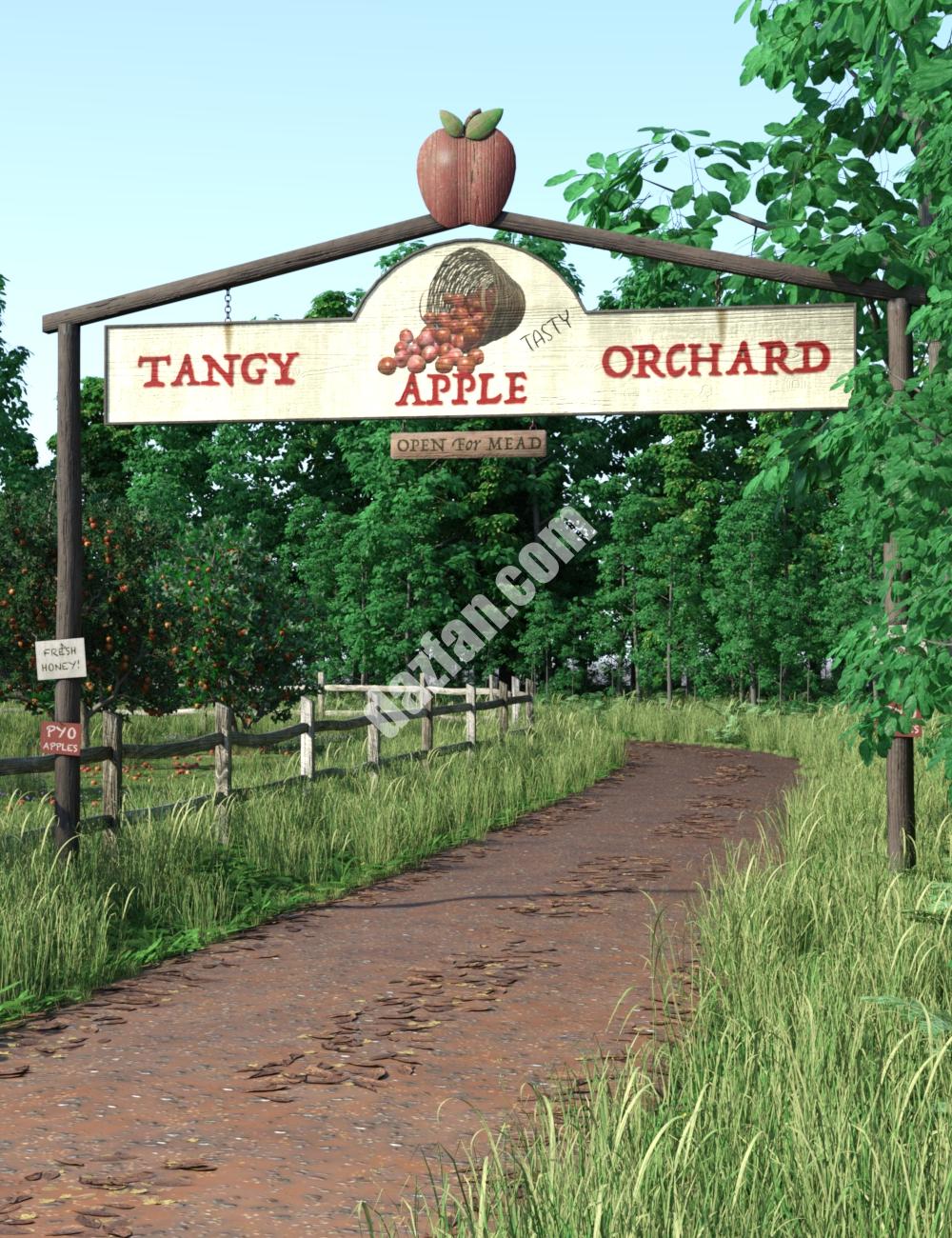 [daz场景] 扑鼻的苹果园-DAZ爱好者