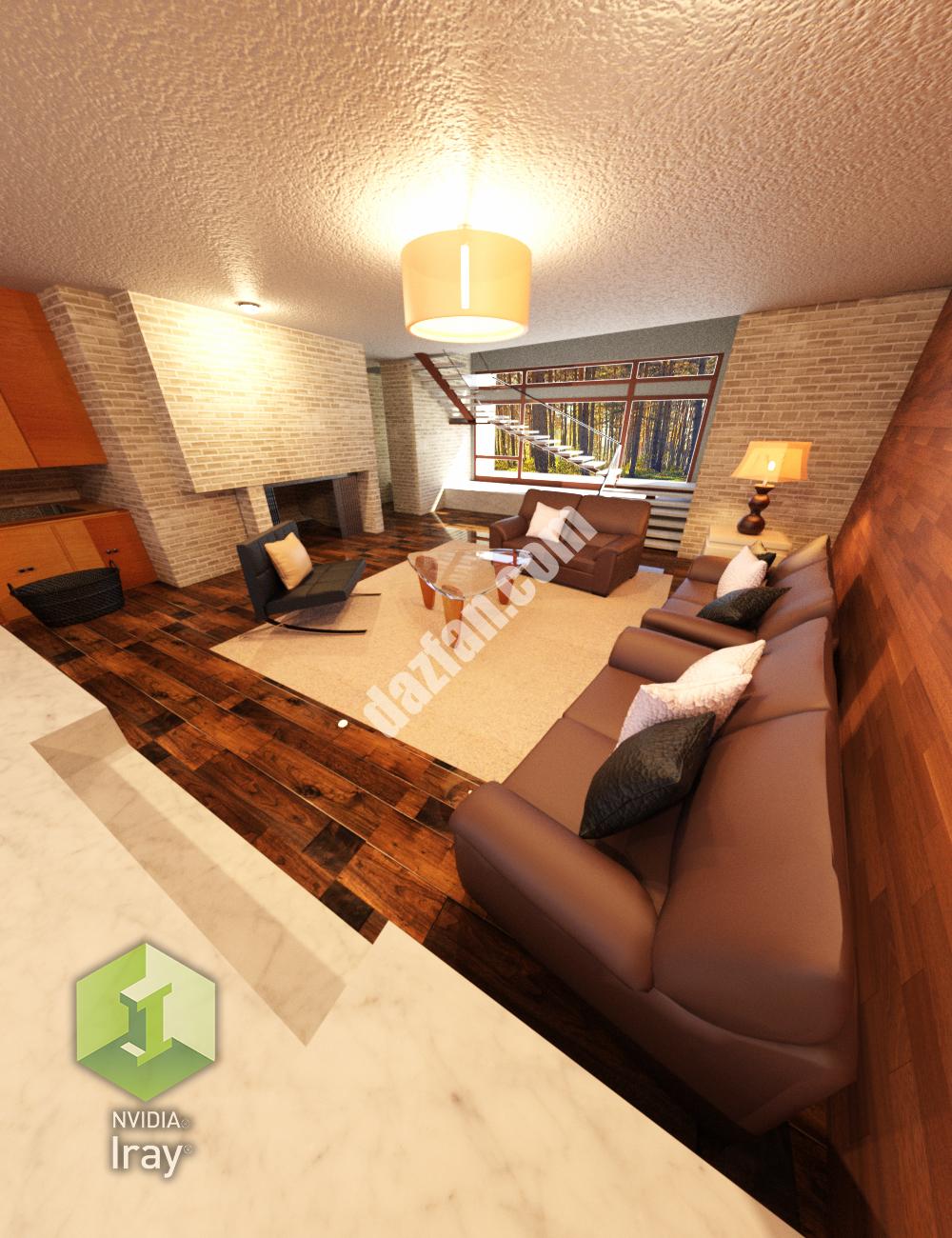 [daz场景] 特斯拉客厅3-DAZ爱好者