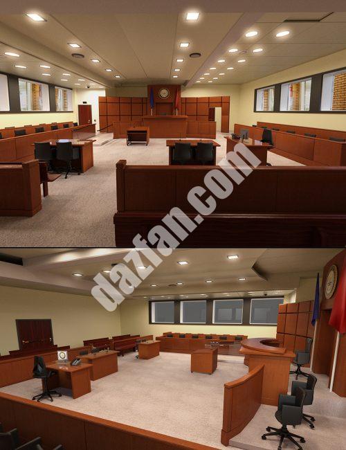 [daz场景] 法庭上-DAZ爱好者