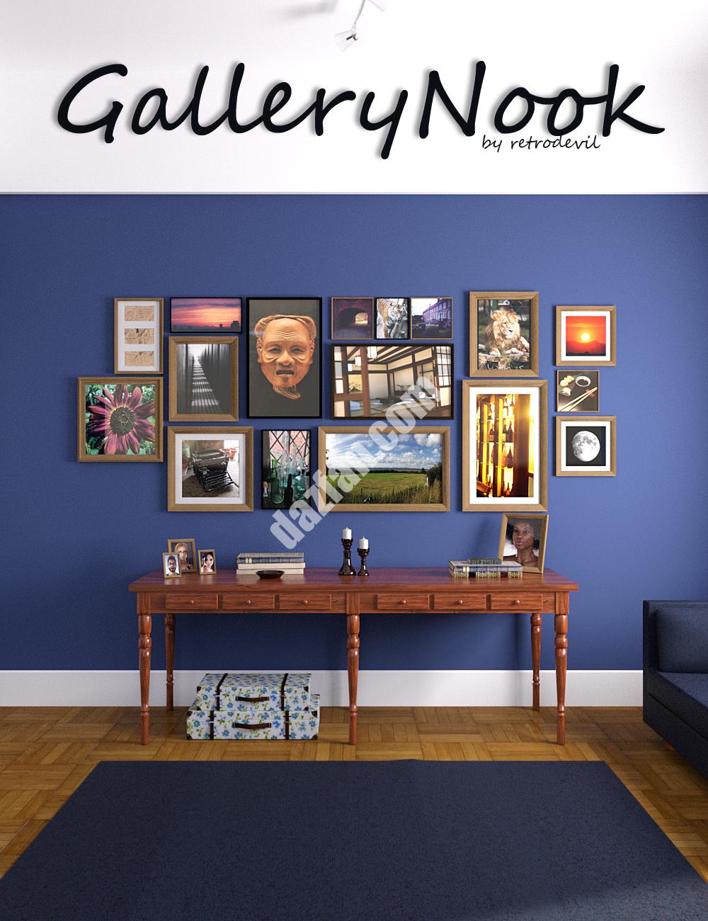 [daz场景] 画廊的角落-DAZ爱好者