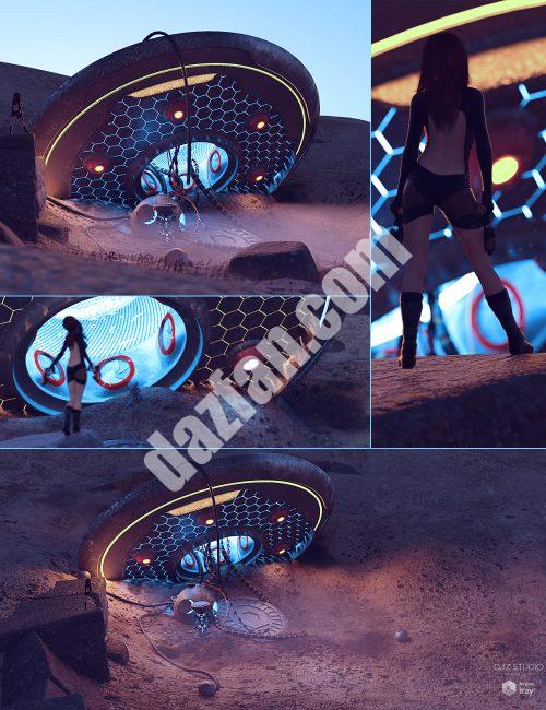 [daz场景] 不明飞行物失事地点-DAZ爱好者