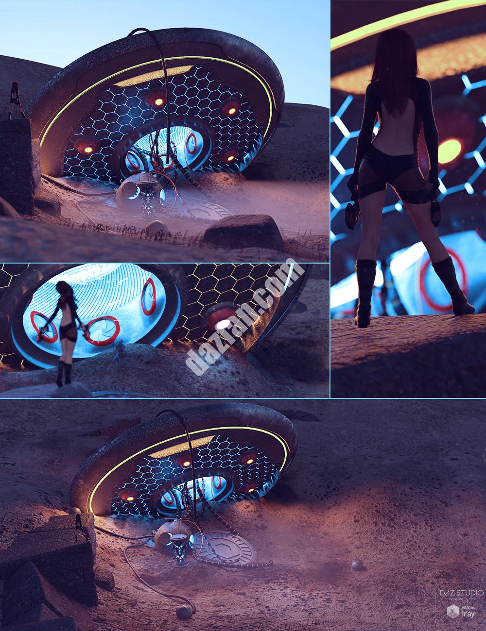 [daz场景] 不明飞行物失事地点-DAZ爱好者