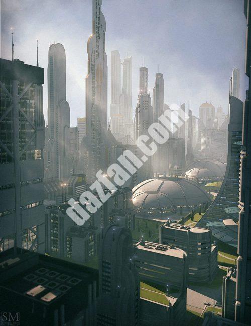 [daz场景] 乌托邦城市街区-DAZ爱好者