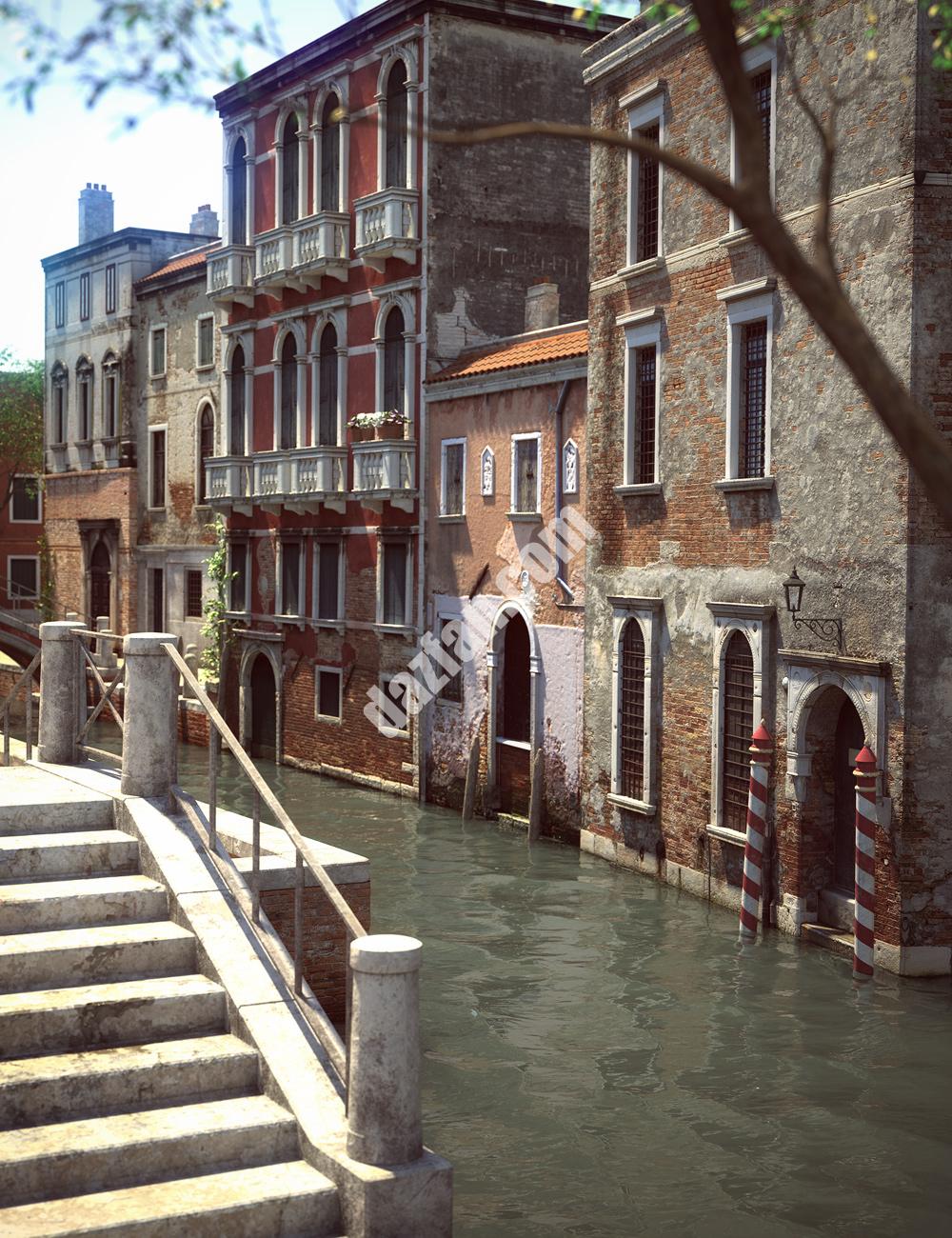 [daz场景] 威尼斯的街道-DAZ爱好者