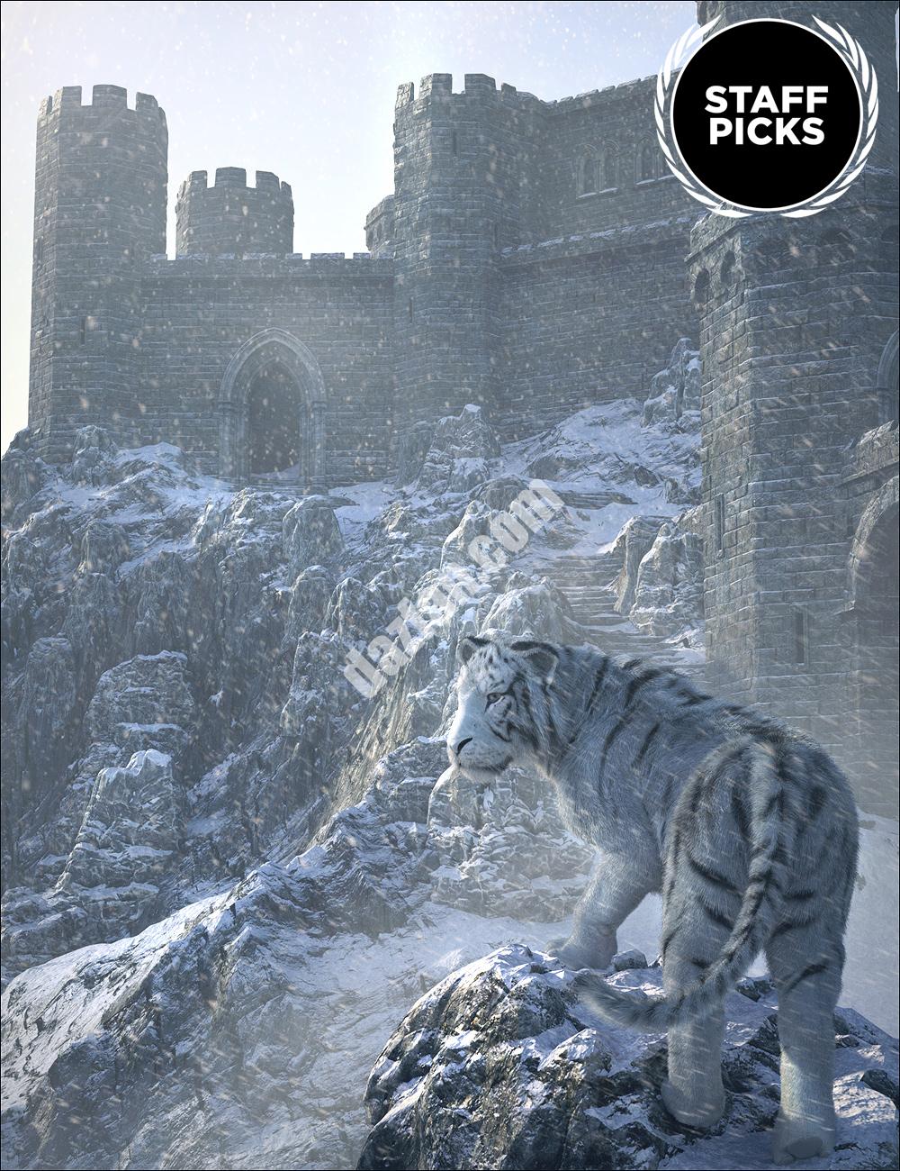 [daz场景] 冬天的城堡-DAZ爱好者