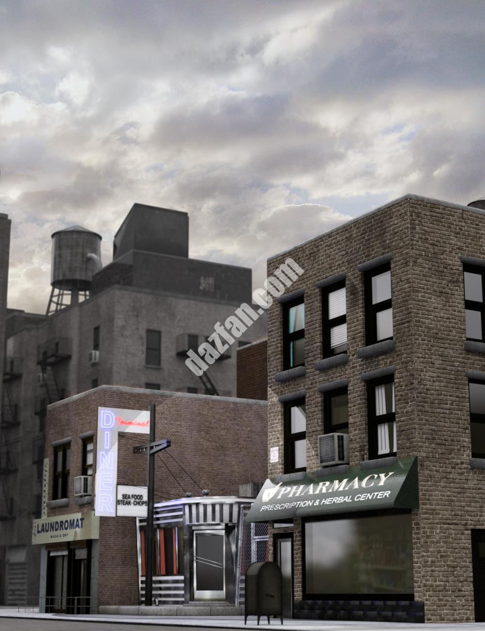 [daz场景] 纽约的店面-DAZ爱好者