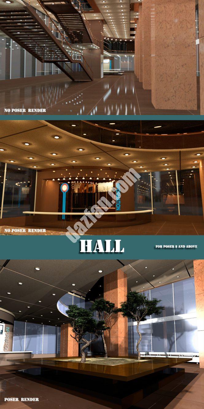 [daz场景] AJ 大厅-DAZ爱好者