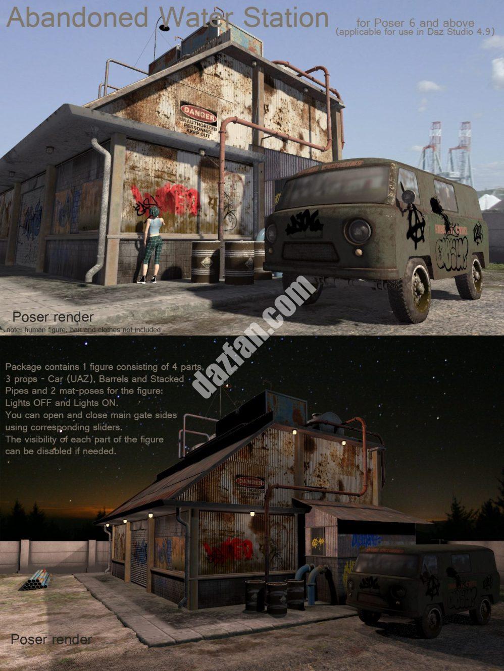 [daz场景] AJ 废弃水站-DAZ爱好者