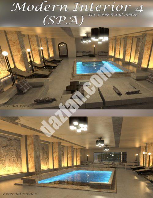 [daz场景] AJ 现代室内设计 4 (SPA)-DAZ爱好者