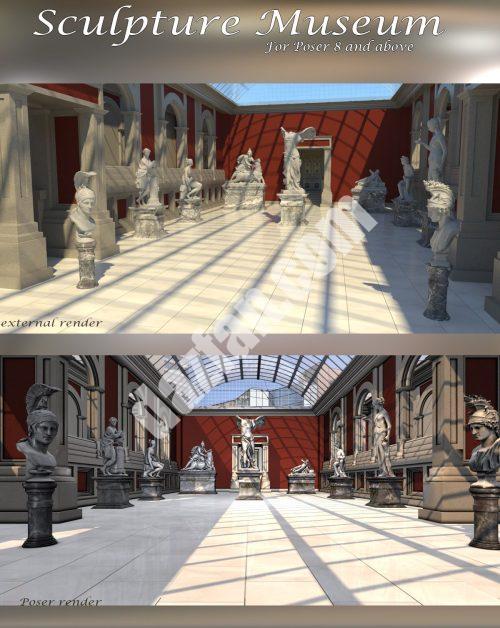 [daz场景] AJ雕塑博物馆-DAZ爱好者