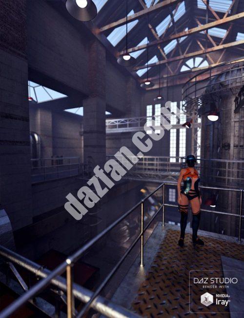 [daz场景] 废弃的工厂-DAZ爱好者