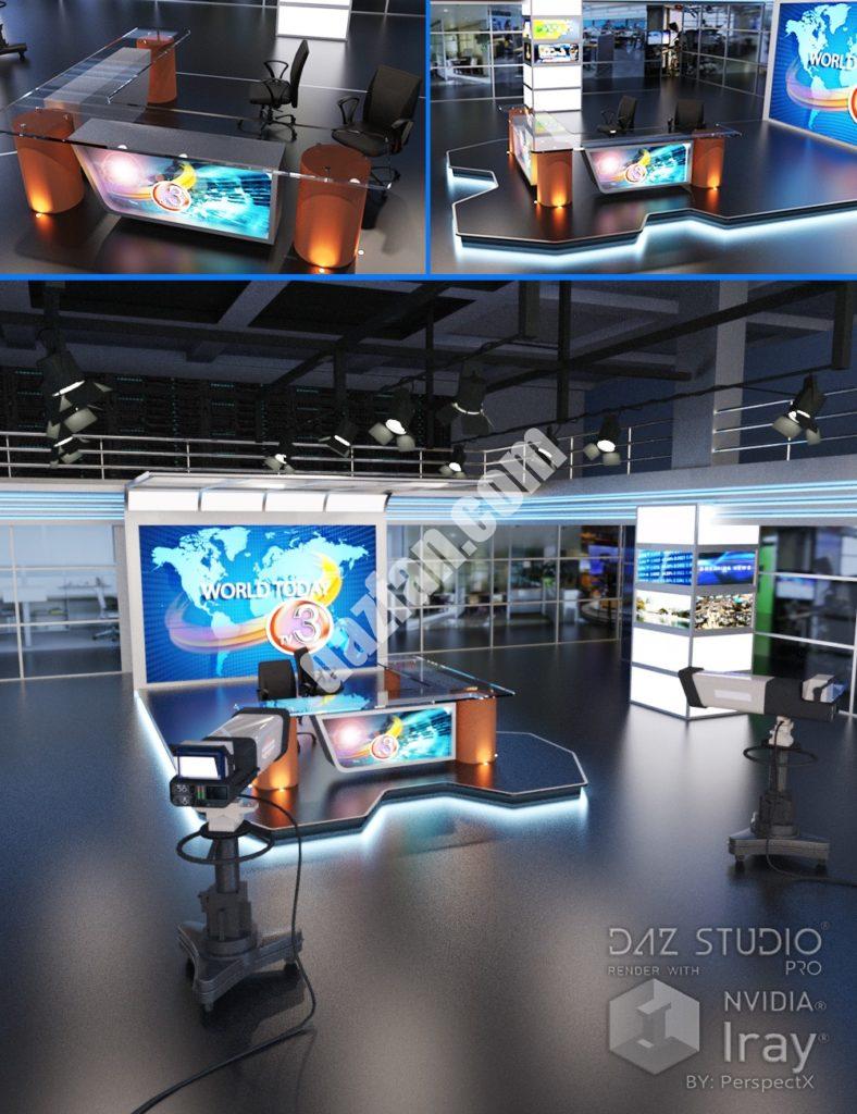 [daz场景] 行动新闻中心-DAZ爱好者