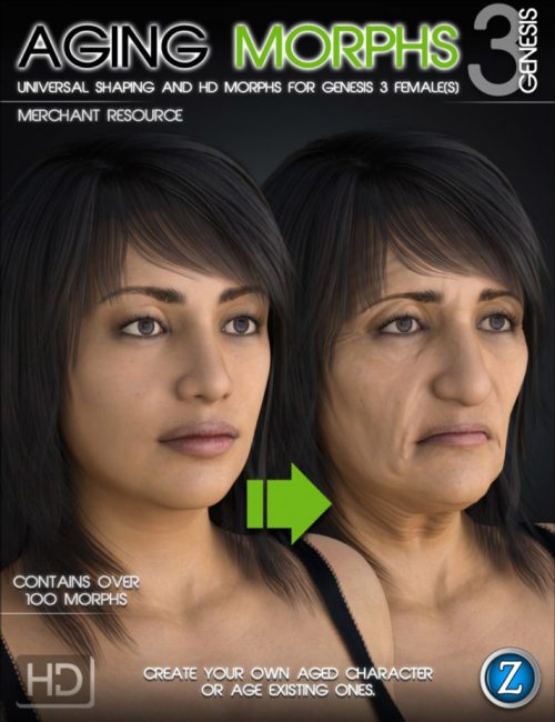 [daz角色] 《创世纪3》女性的衰老Morphs 3商人资源-DAZ爱好者