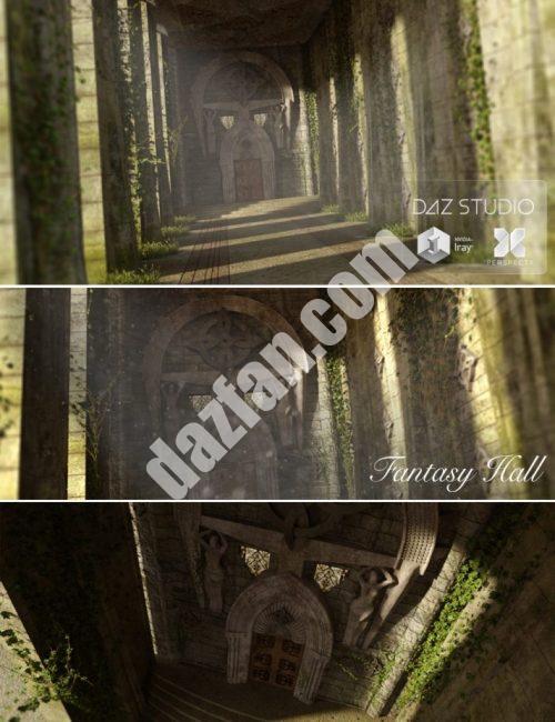[daz场景] 古代幻想大厅-DAZ爱好者