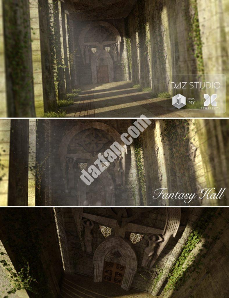 [daz场景] 古代幻想大厅-DAZ爱好者