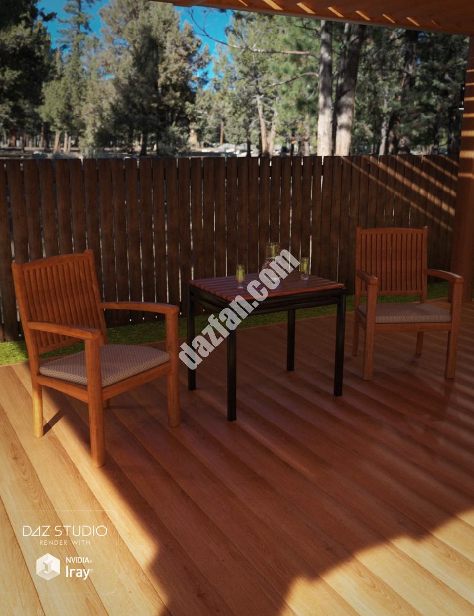 [daz场景] 后院绿廊-DAZ爱好者