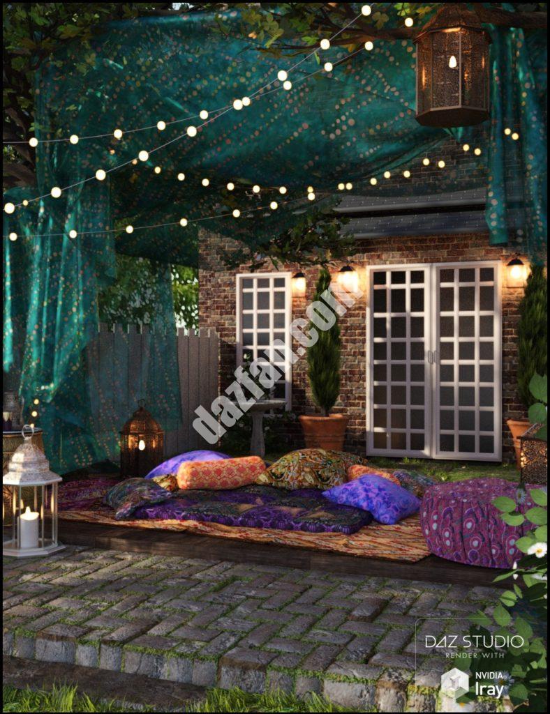 [daz场景] 波希米亚式的花园-DAZ爱好者