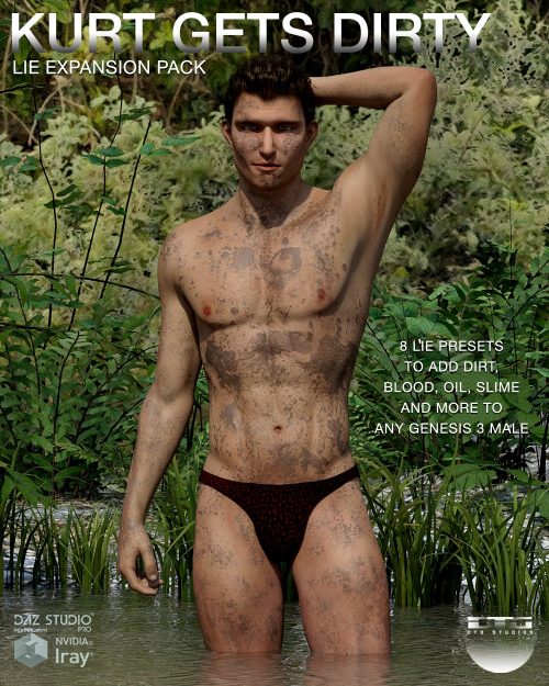 [daz角色] DTG工作室库尔特得到肮脏的谎言覆盖为G3M-DAZ爱好者