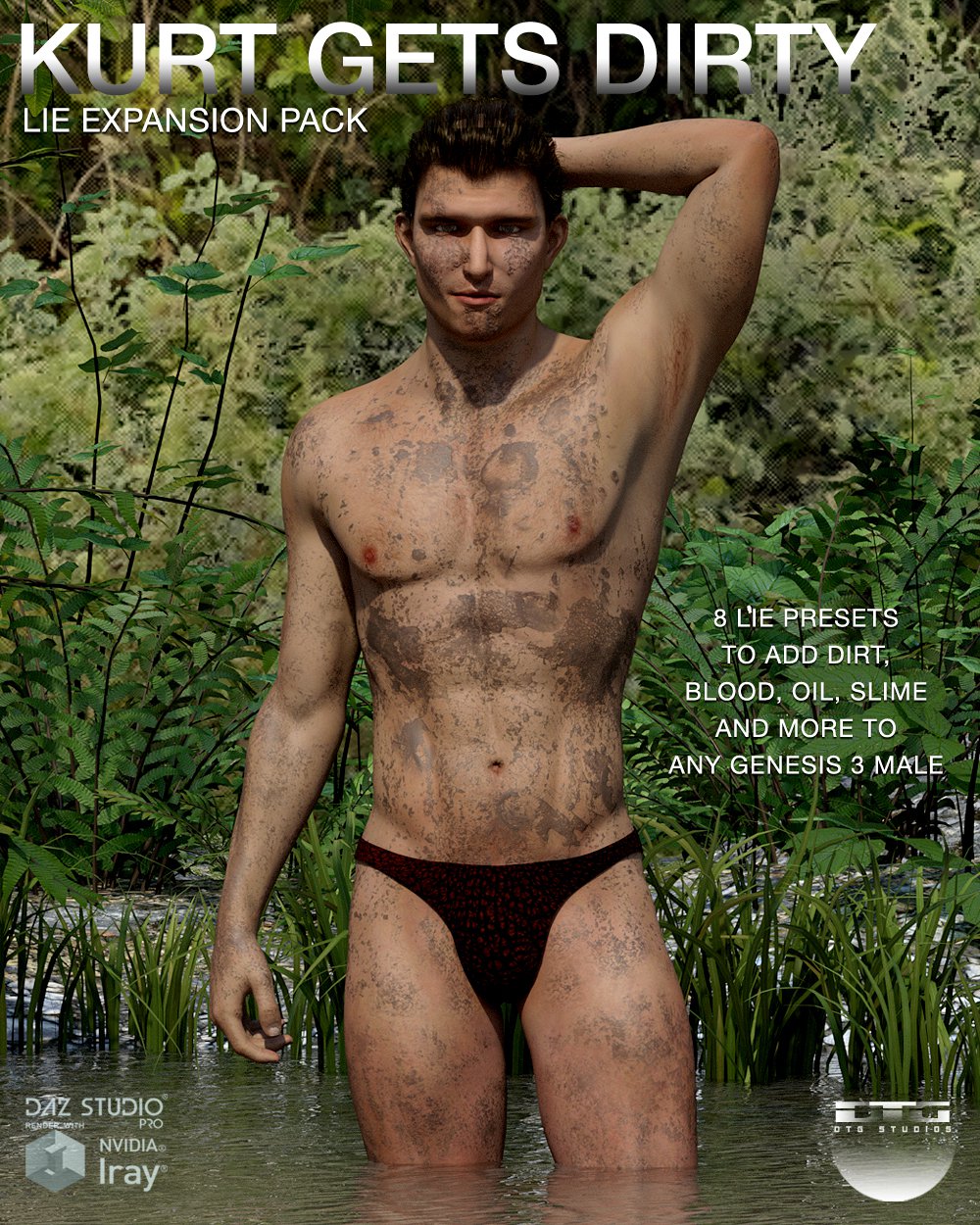 [daz角色] DTG工作室库尔特得到肮脏的谎言覆盖为G3M-DAZ爱好者