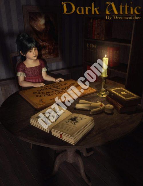 [daz场景] 黑暗的阁楼-DAZ爱好者