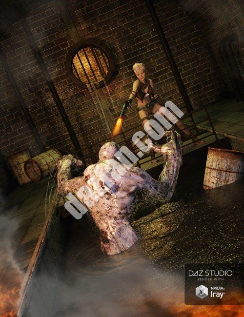 [daz场景] 阴暗潮湿的下水道-DAZ爱好者