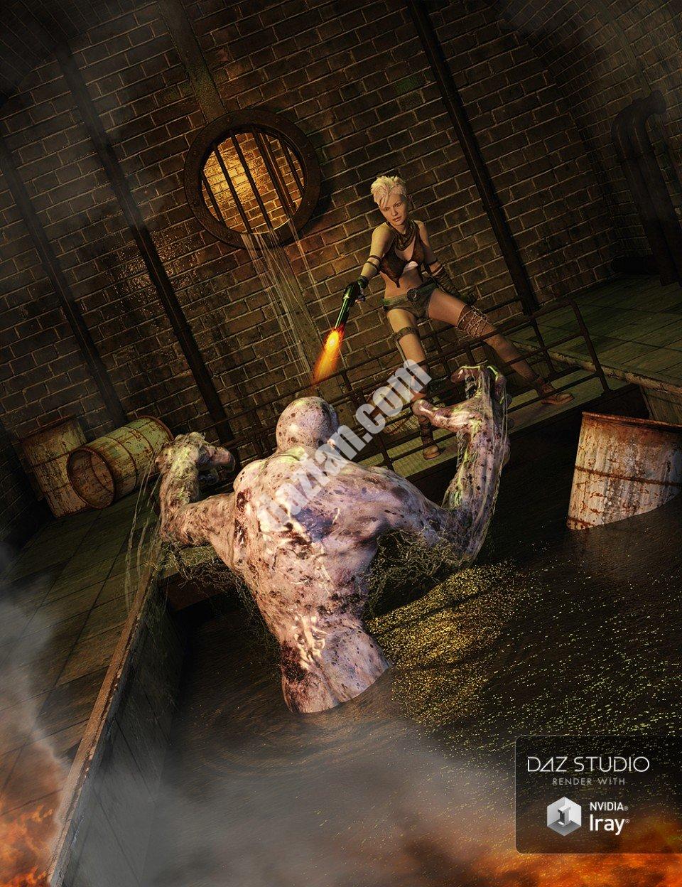 [daz场景] 阴暗潮湿的下水道-DAZ爱好者