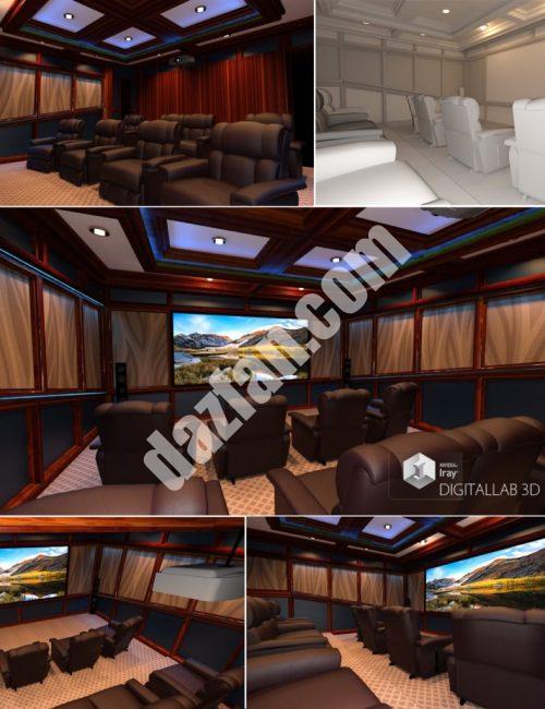 [daz场景] Digitallab3d家庭影院-DAZ爱好者