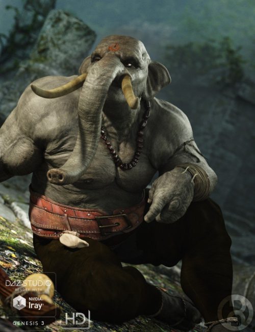 [daz角色] EleBeast，创世纪3男-DAZ爱好者