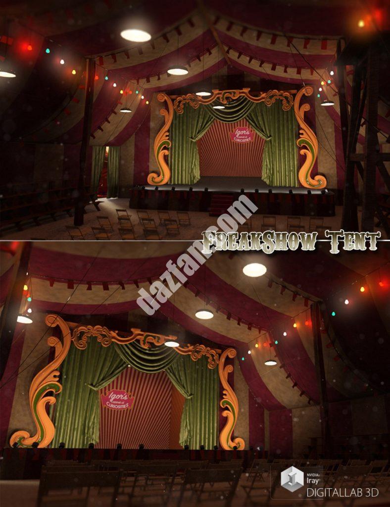 [daz场景] 狂热的演出帐篷-DAZ爱好者