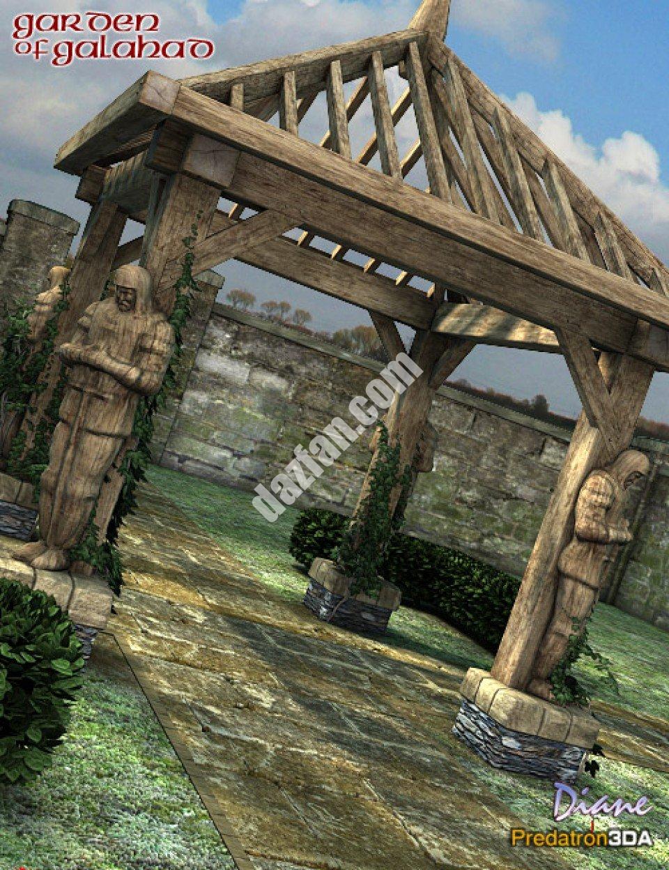 [daz场景] 花园的高洁之士-DAZ爱好者