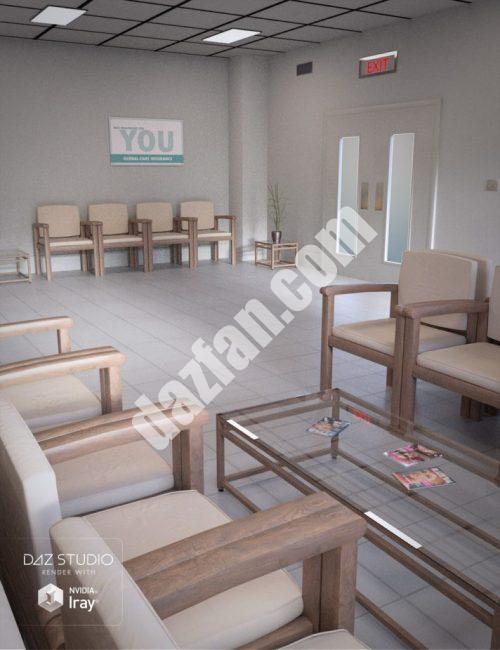 [daz场景] 医院的休息室-DAZ爱好者