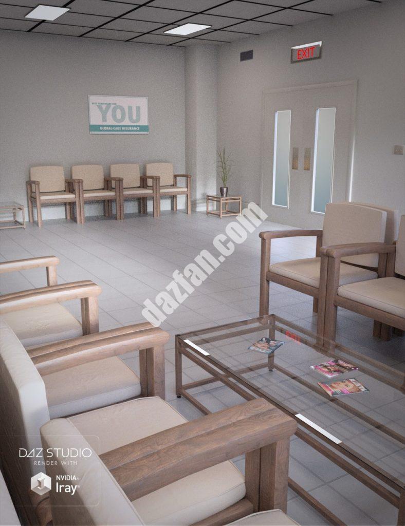 [daz场景] 医院的休息室-DAZ爱好者