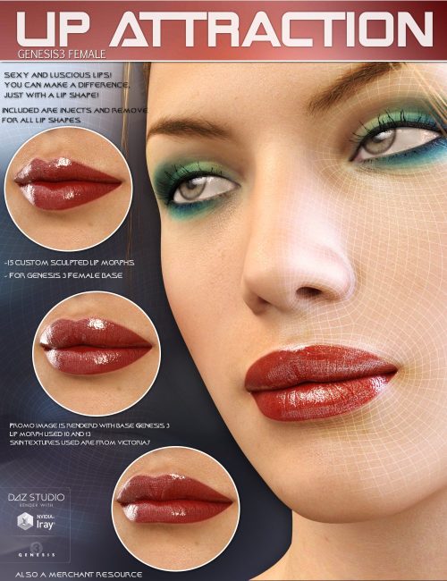 [daz角色] 对创世纪3中的女性的唇吸引-DAZ爱好者