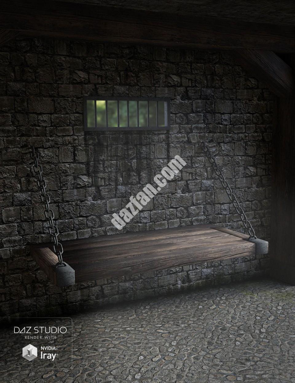 [daz场景] 中世纪的监狱房间-DAZ爱好者