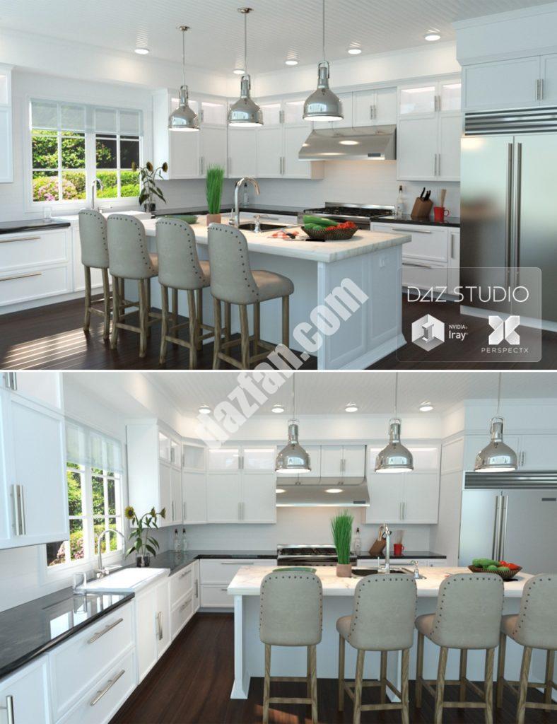 [daz场景] 现代厨房-DAZ爱好者