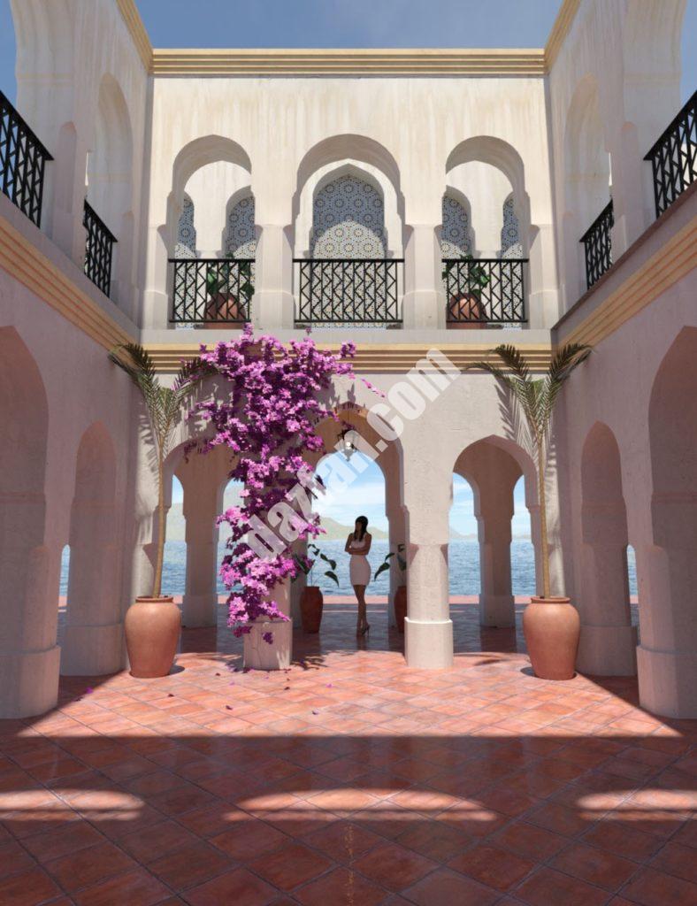 [daz场景] 摩洛哥的院子里-DAZ爱好者