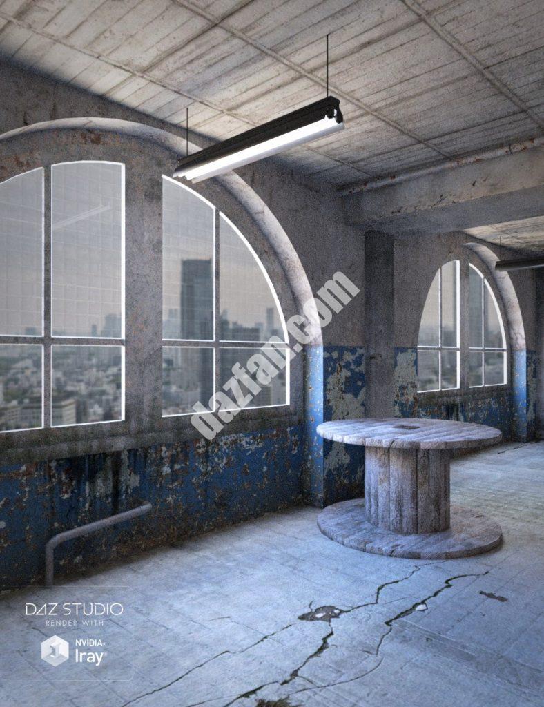 [daz场景] 老工业内部-DAZ爱好者