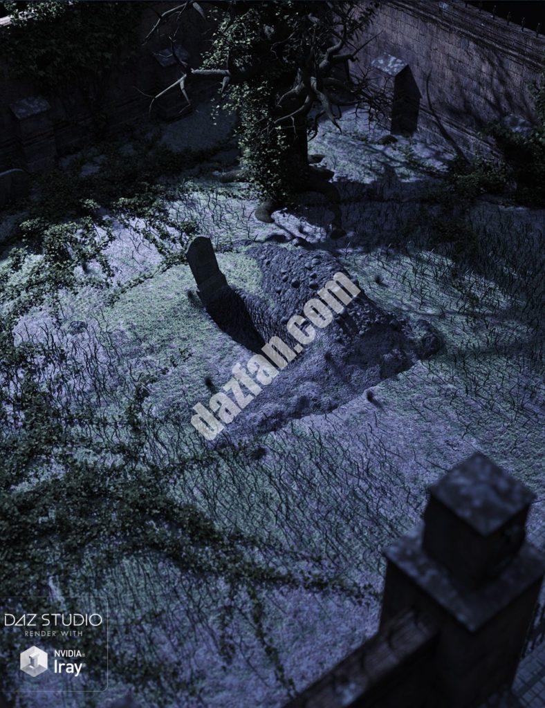 [daz场景] 我们的永久地址——私人墓地-DAZ爱好者