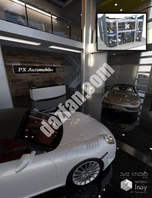 [daz场景] PX汽车展厅-DAZ爱好者