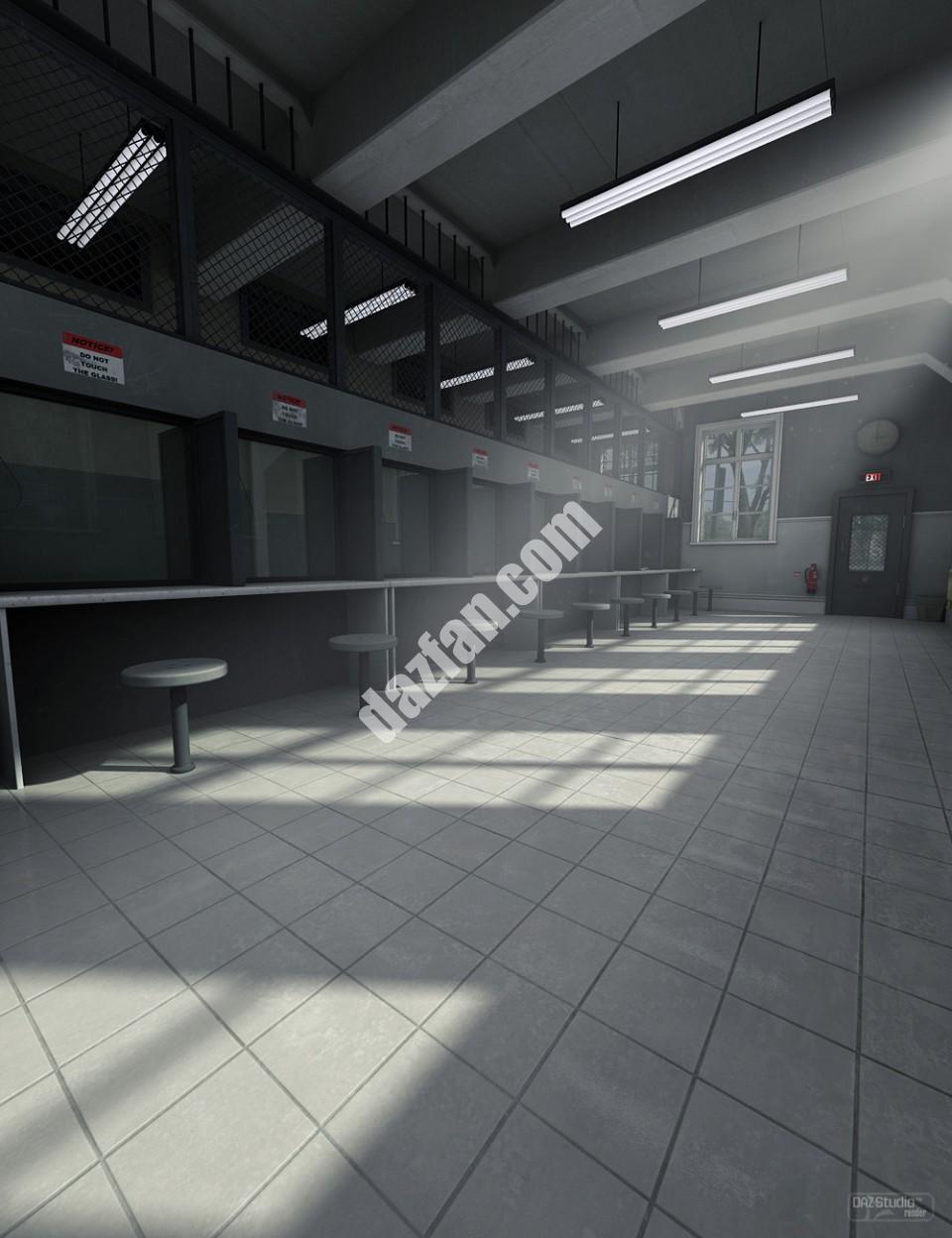[daz场景] 监狱参观房间-DAZ爱好者