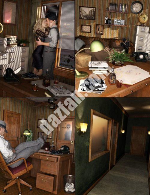 [daz场景] 私家侦探包-DAZ爱好者