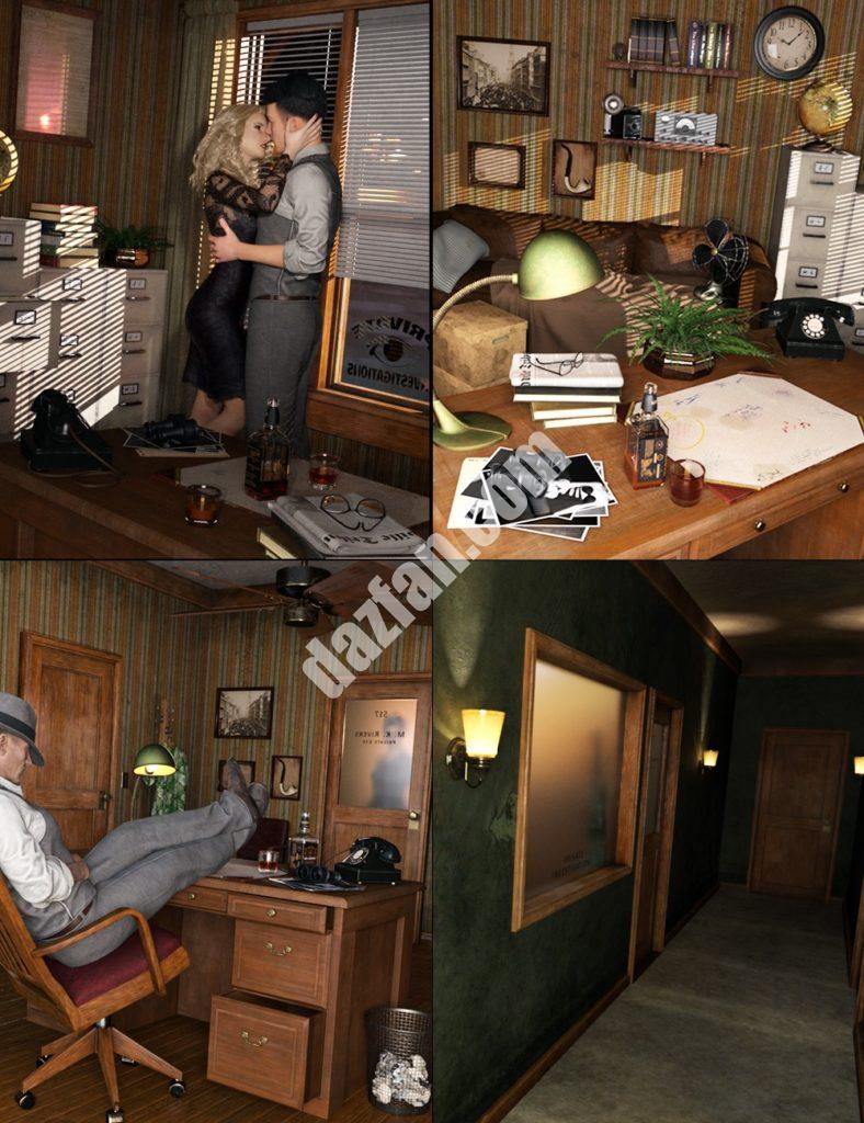 [daz场景] 私家侦探包-DAZ爱好者