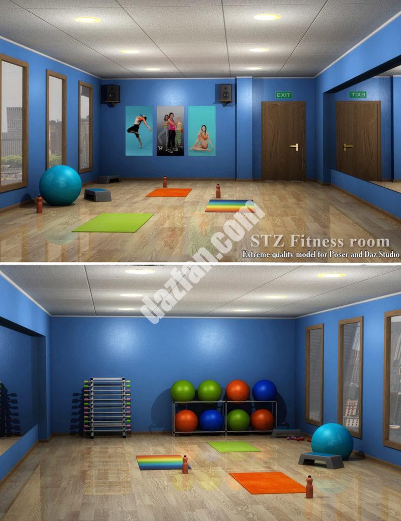 [daz场景] STZ健身房-DAZ爱好者