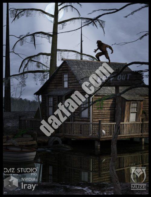[daz场景] 沼泽的房子-DAZ爱好者