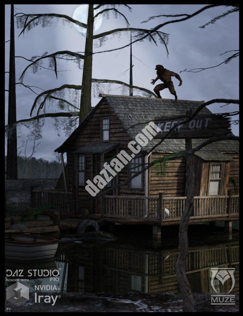 [daz场景] 沼泽的房子-DAZ爱好者