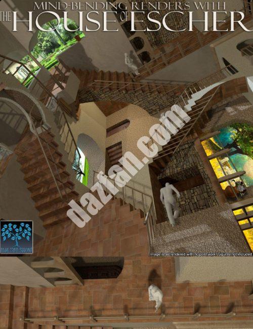 [daz场景] 埃舍尔之家-DAZ爱好者