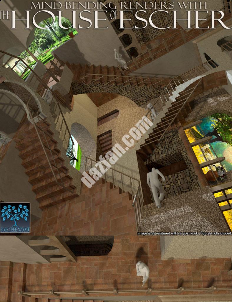 [daz场景] 埃舍尔之家-DAZ爱好者