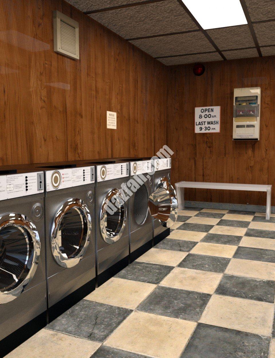 [daz场景] 洗衣店-DAZ爱好者