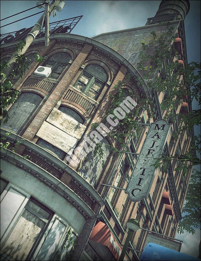 [daz场景] 被遗弃的城市2-DAZ爱好者